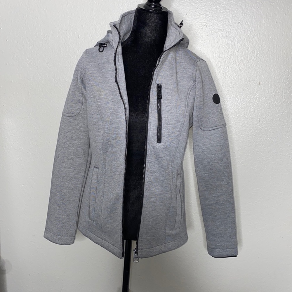 Andrew Marc Gray Hooded Jacket